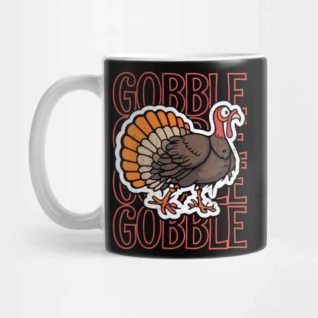 Gobble Gobble Gobble Gobble Happy Thanksgiving by Tezatoons